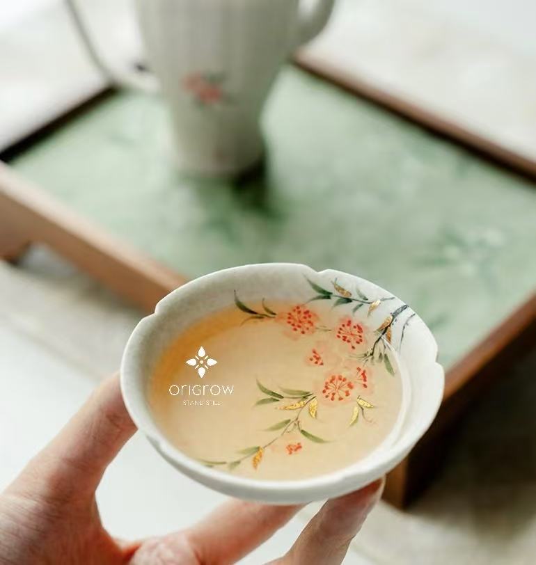 Peach Flower tea set, 150ml"