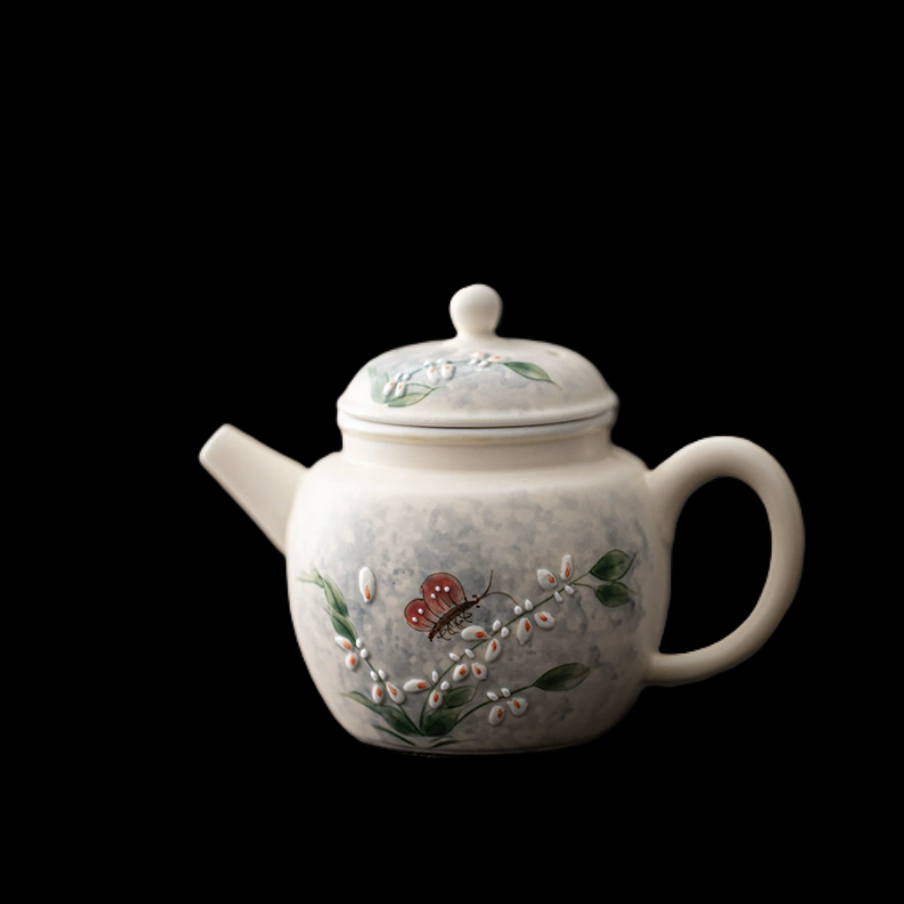 Blue and white ceramic tea cup collection - Orchid