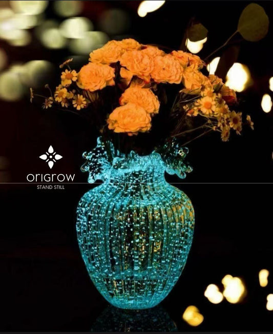 Luminous Diamond Crystal Glass Vase