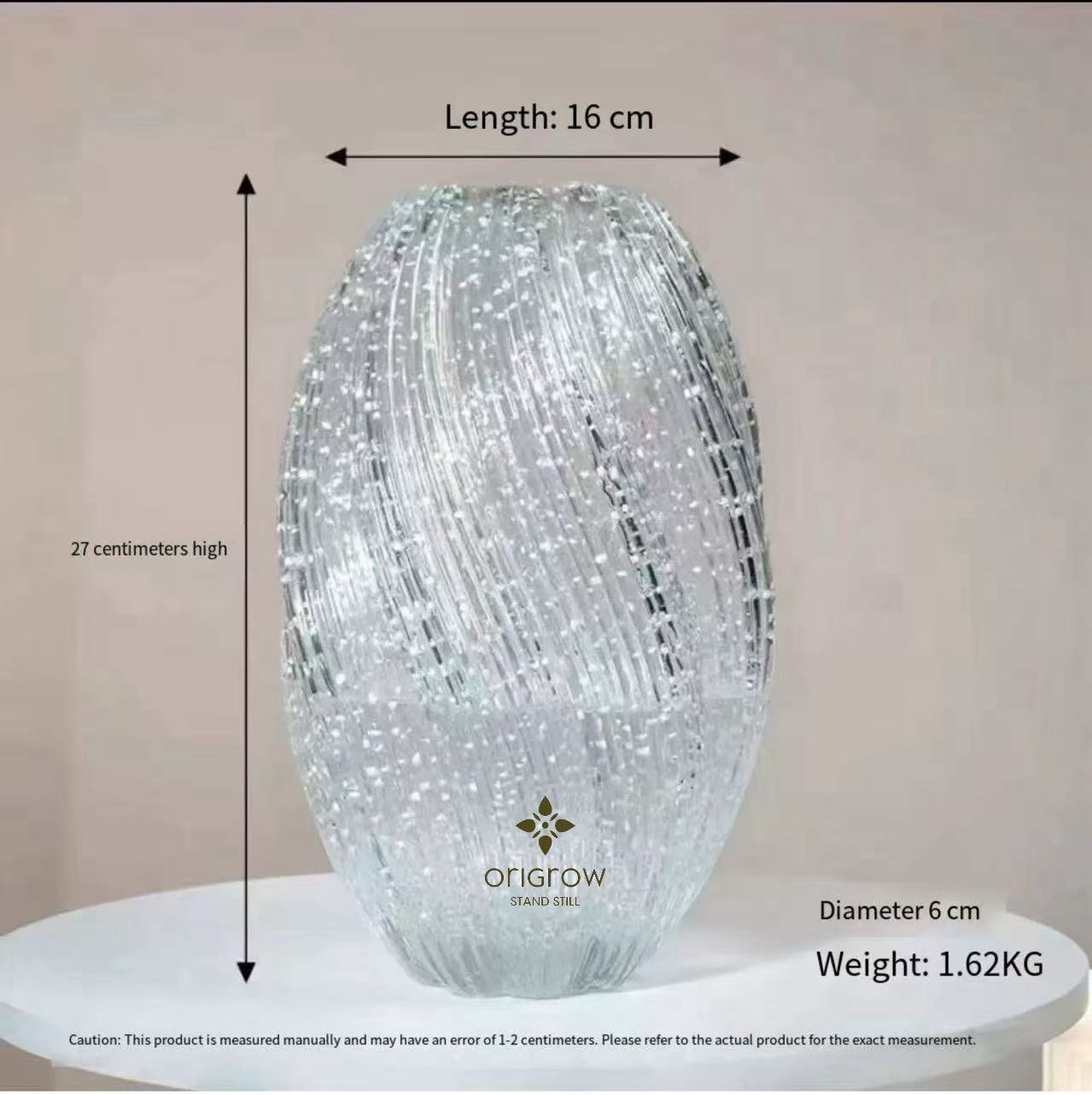 Luminous Diamond Crystal Glass Vase