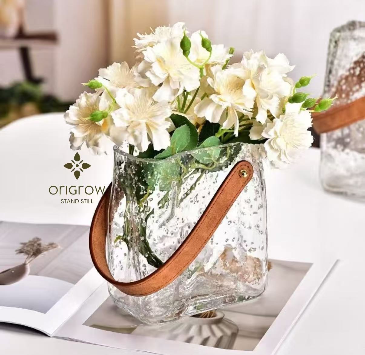 Luminous Diamond Crystal Glass Vase