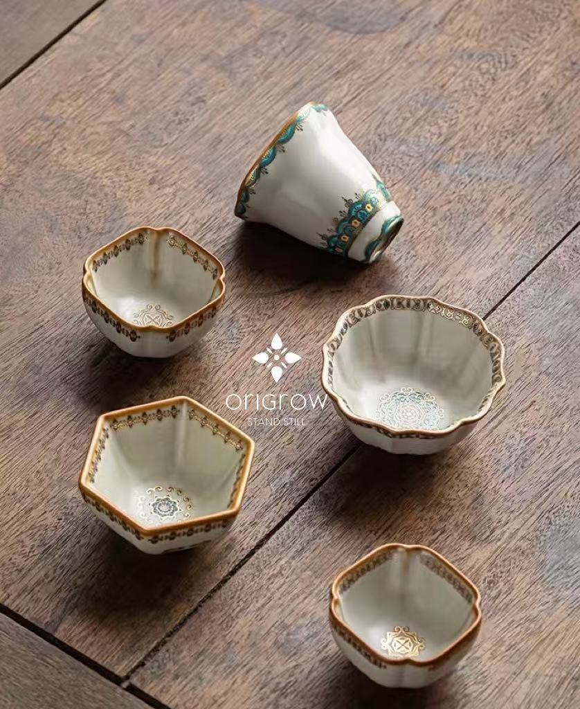 The Dunhuang Wenchuang Ru Kiln tea set, 335ml"