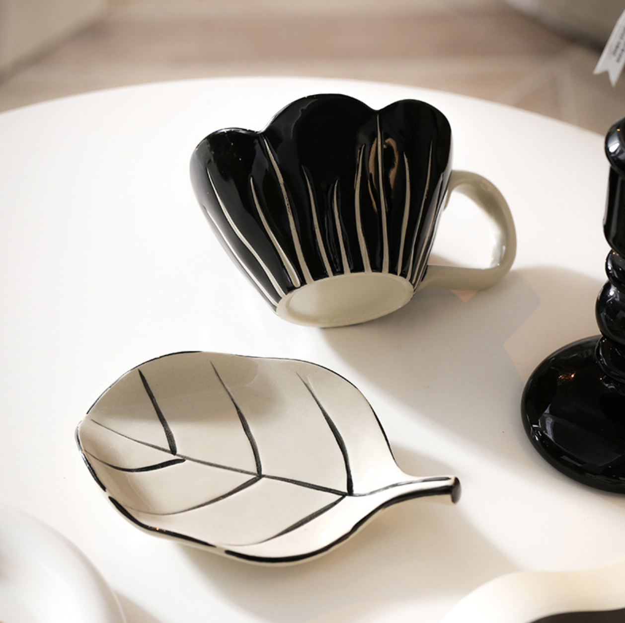 Tulip Flower Tea Cup and Saucer Set, 200ml"